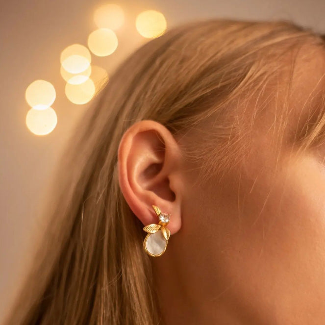 Shell Stud Earrings Autumn Jewelry