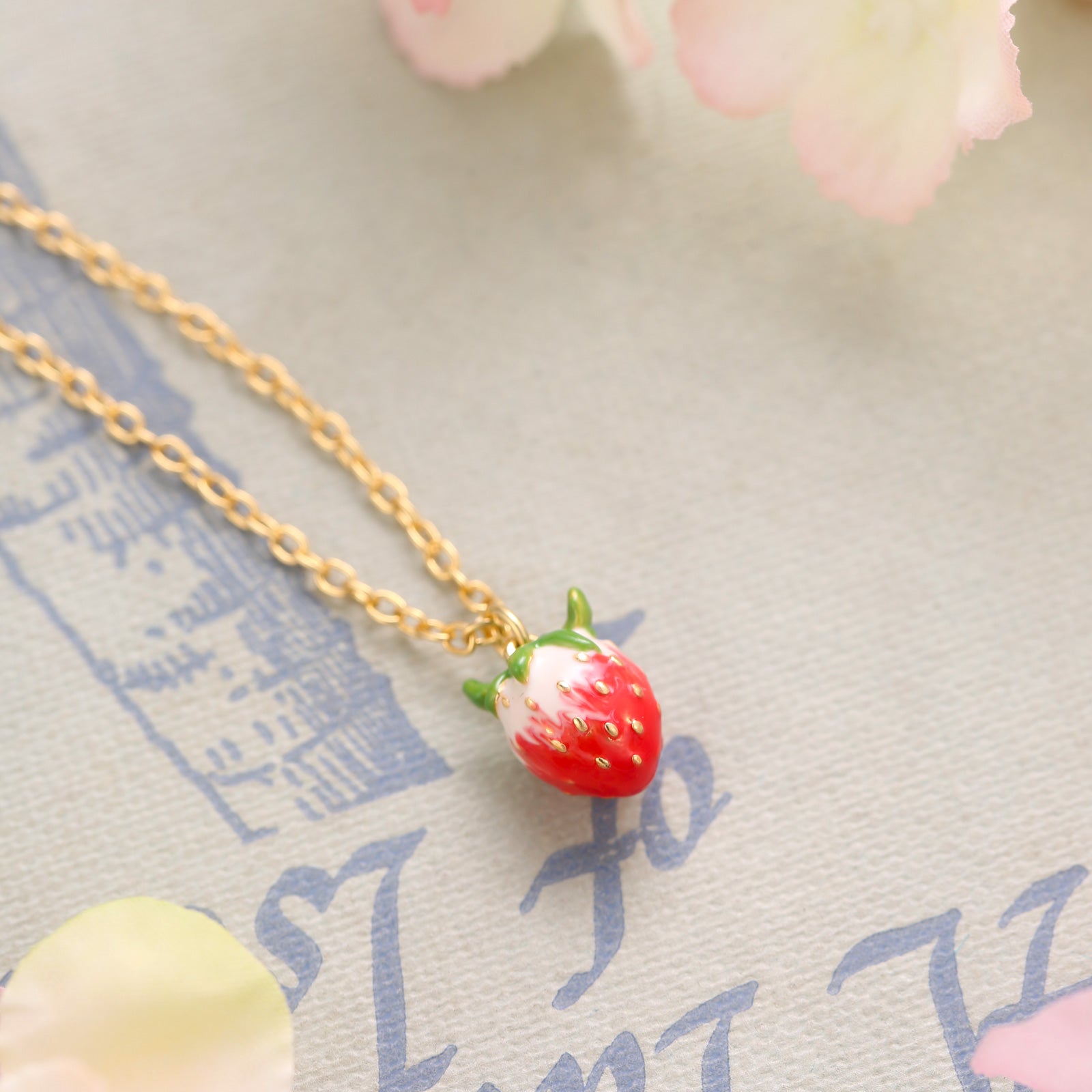 Strawberry Necklace | Strawberry Jewelry for Women | Strawberry