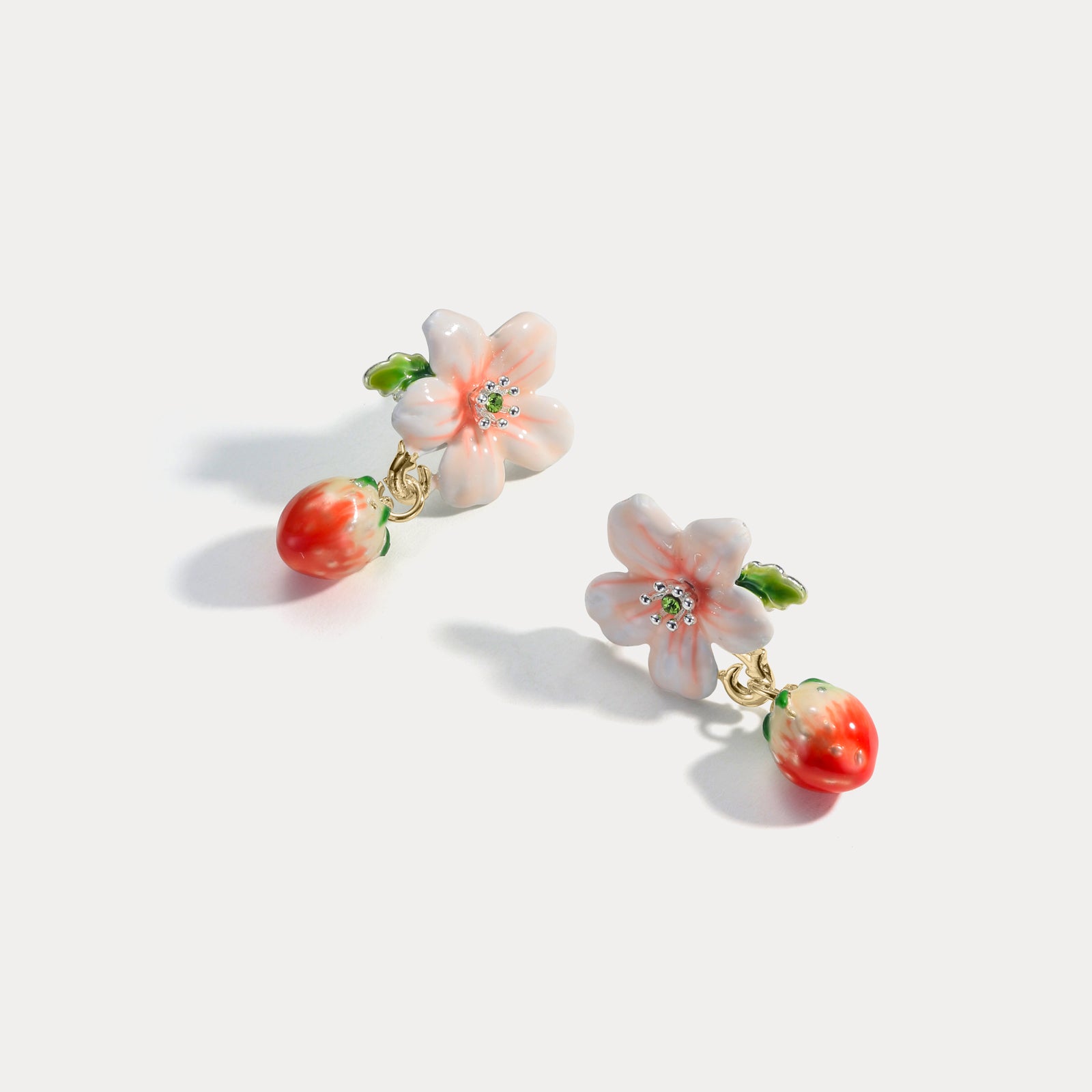 Strawberry Flower Earrings