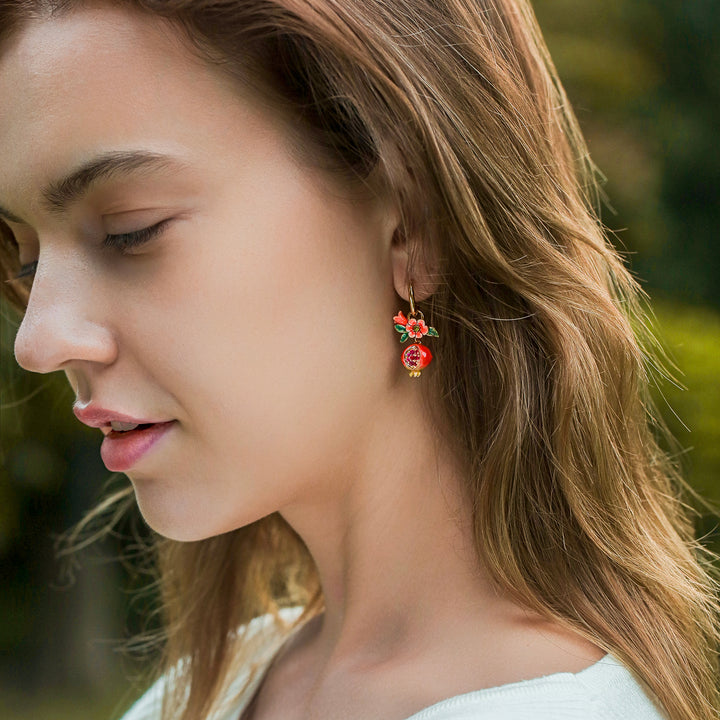 Pomegranate Flower Earrings