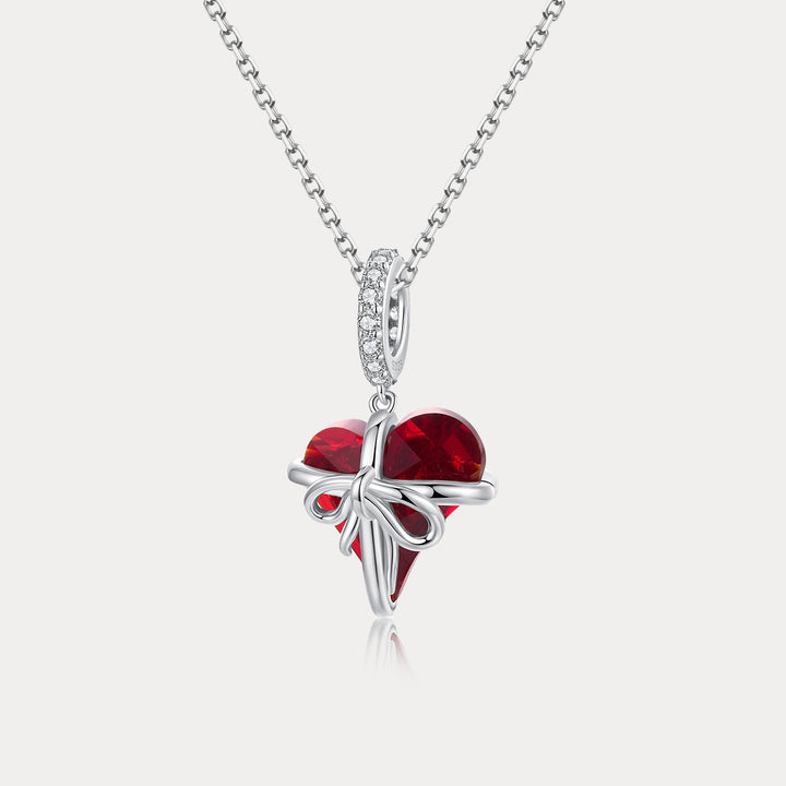 Selenichast Heart Bow Necklace