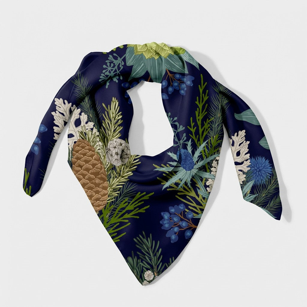 Wild Blueberry Square Scarf
