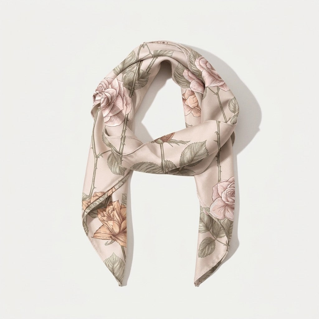 Vintage Rose Square Scarf Selenichast