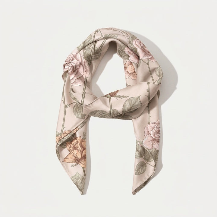 Vintage Rose Square Scarf Selenichast
