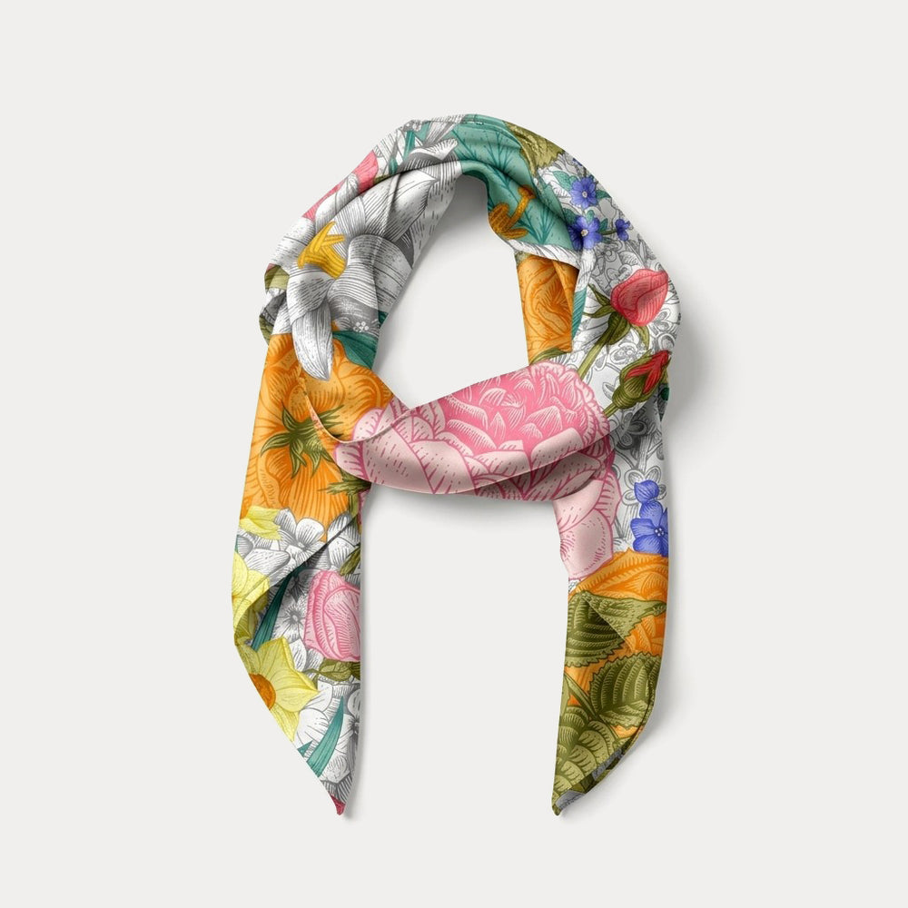 Selenichast Spring Garden Bloom Square Scarf
