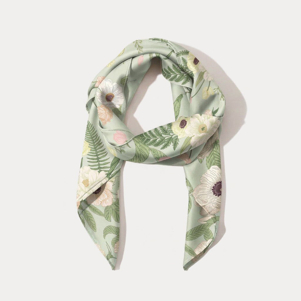 Selenichast White Peony Square Scarf