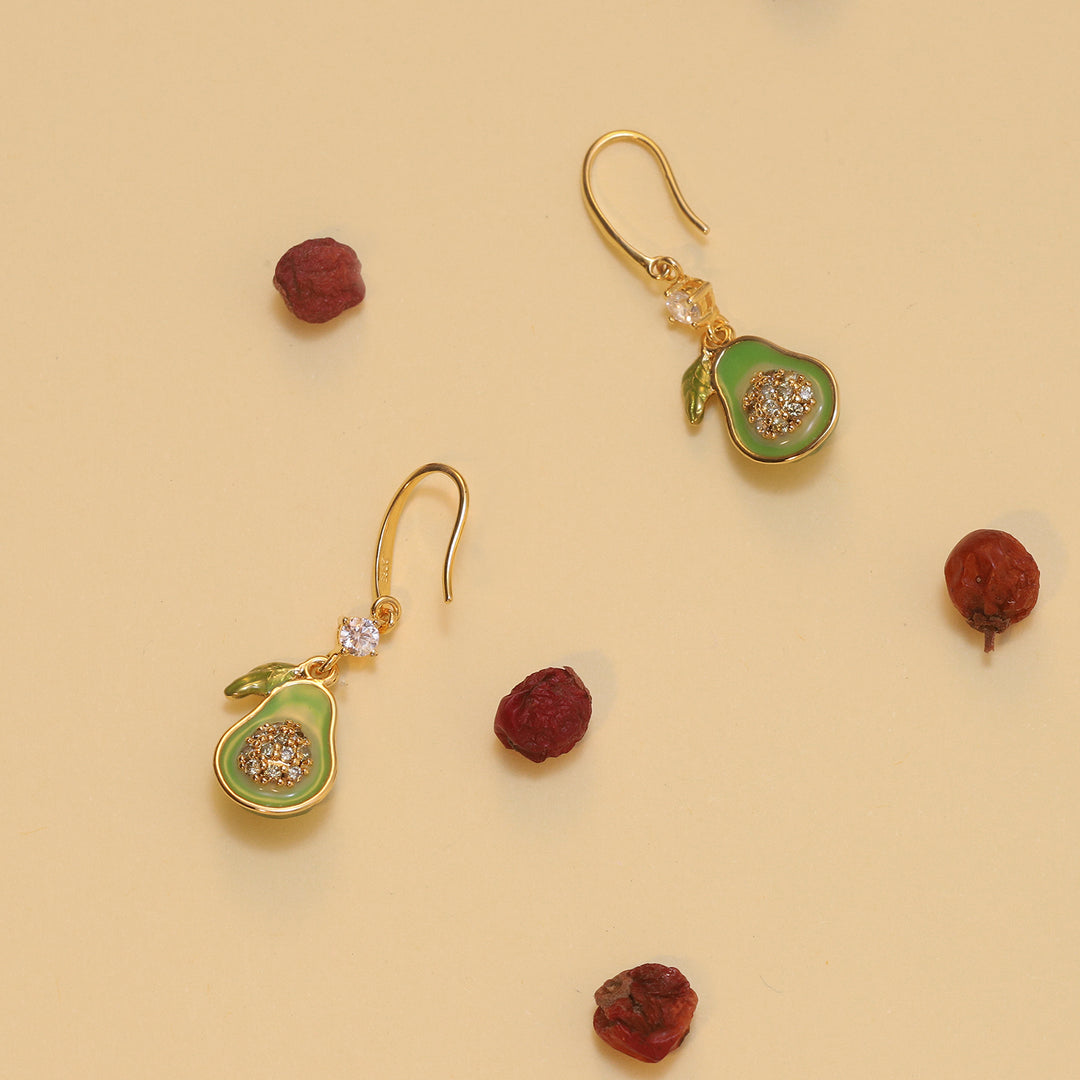 Boucles d'oreilles à l'avocat