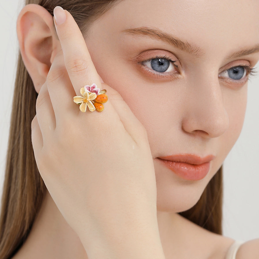 Sweet Pear Flower Nature Ring