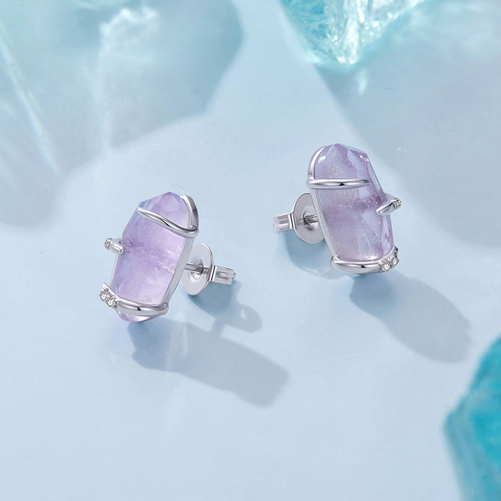 Amethyst Stud Earrings