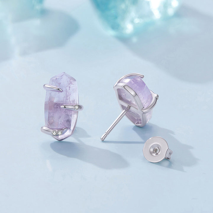 Amethyst Stud Earrings