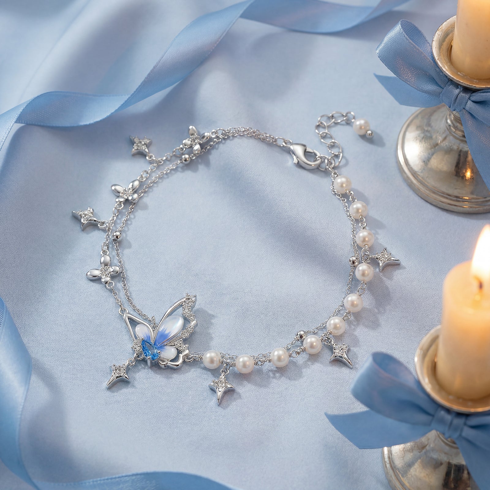 Butterfly Pearl Chrams Bracelet