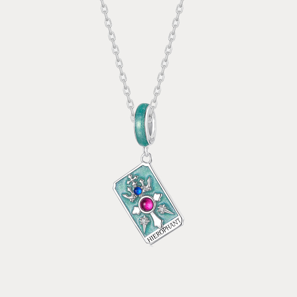 Silver Tarot Card Necklace