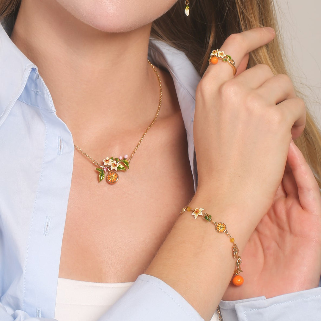 Orange Blossom Charm Bracelet