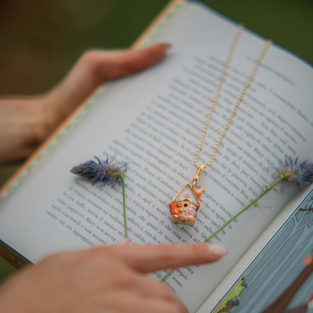 Squirrel Hut Nature Chain Necklace