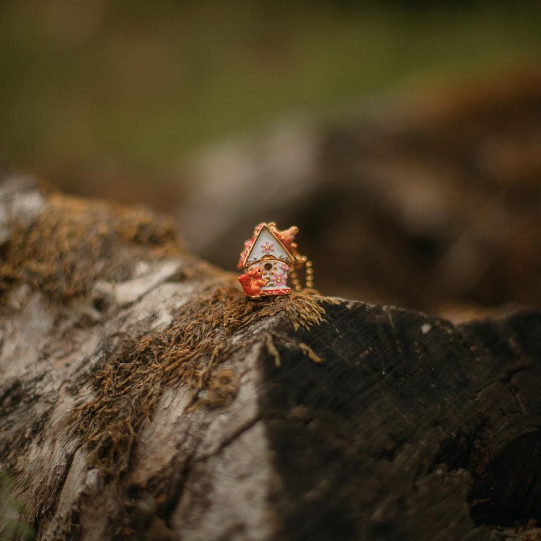 Cute Squirrel Hut Necklace