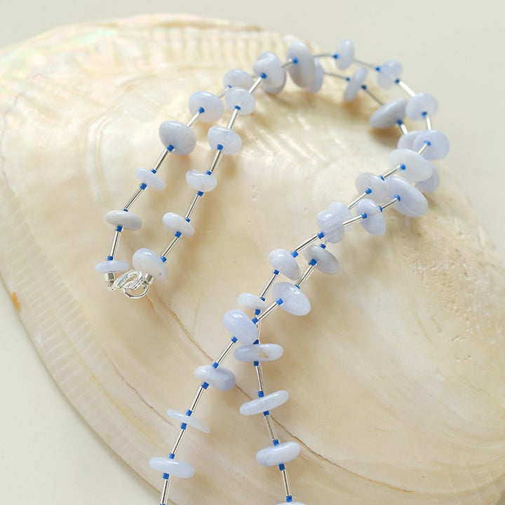 Blue Lace Agate Necklace