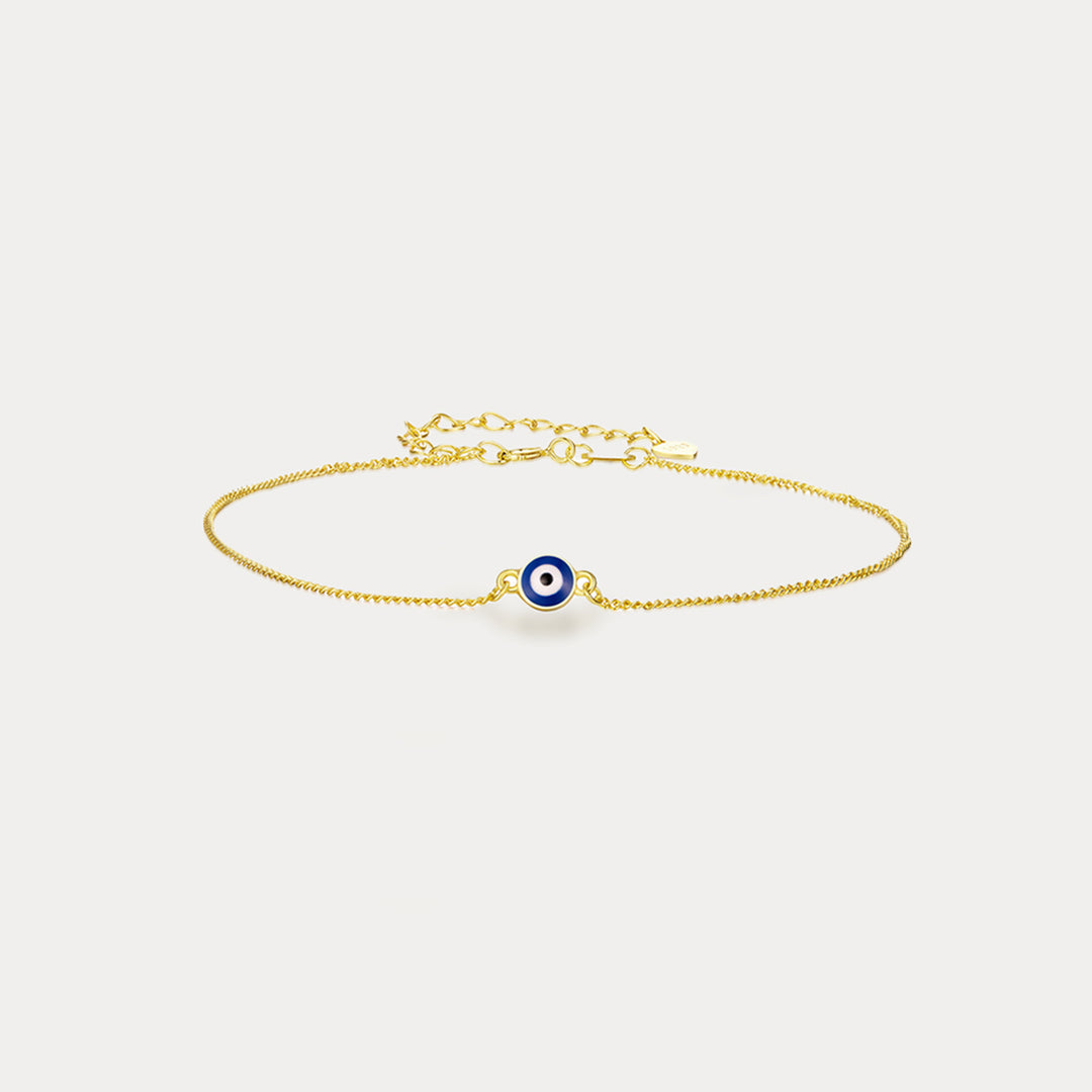 Gold Evil Eye Anklet Selenichsat 
