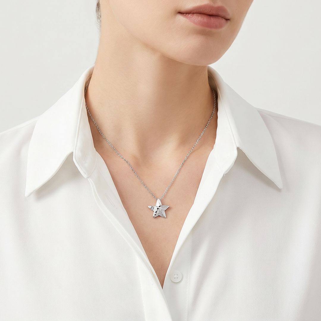 Silver Star Necklace Selenichast