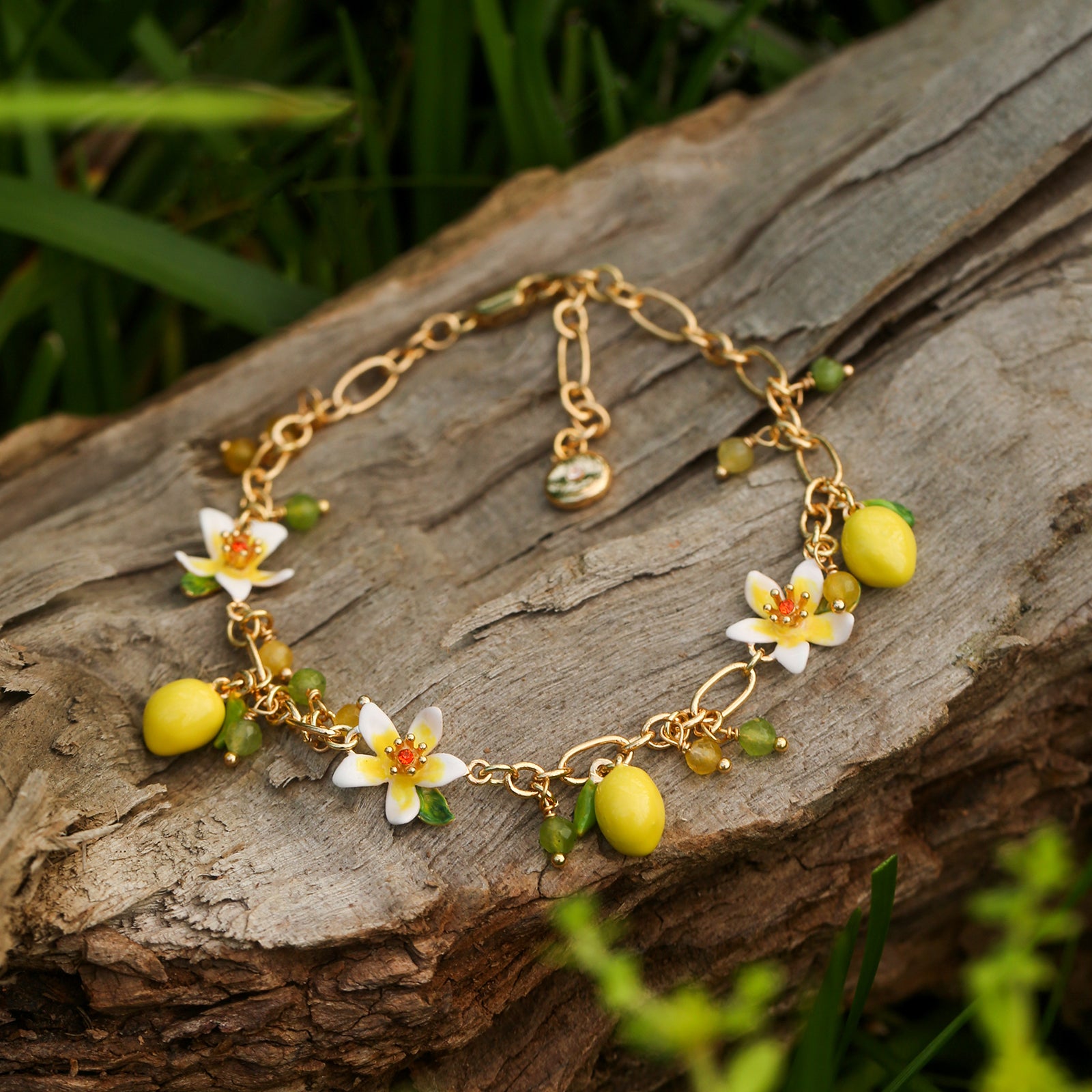Gold Lemon Flower Bracelet