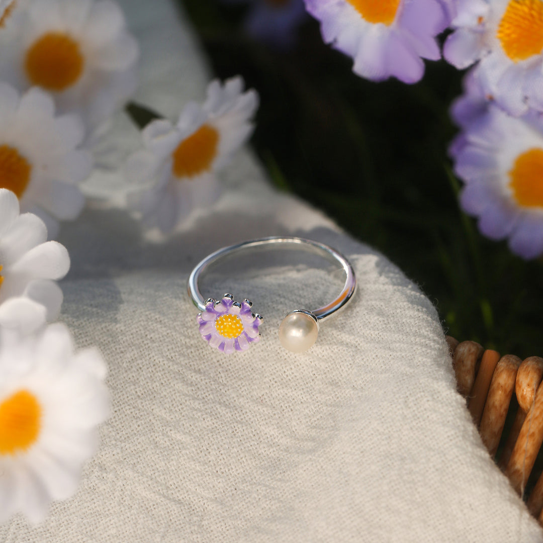 Purple Daisy Ring
