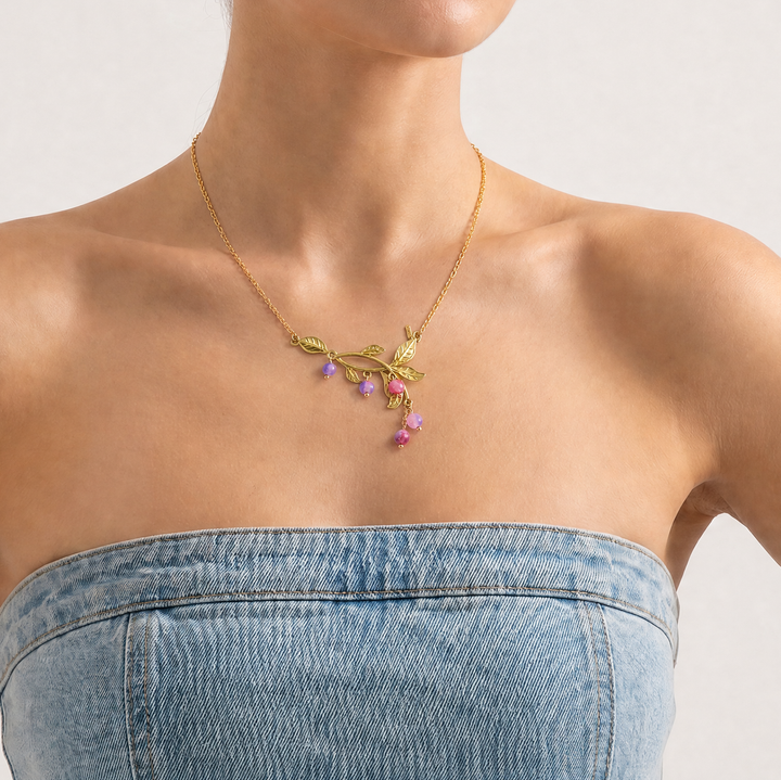 Purple Berry Necklace Selenichast