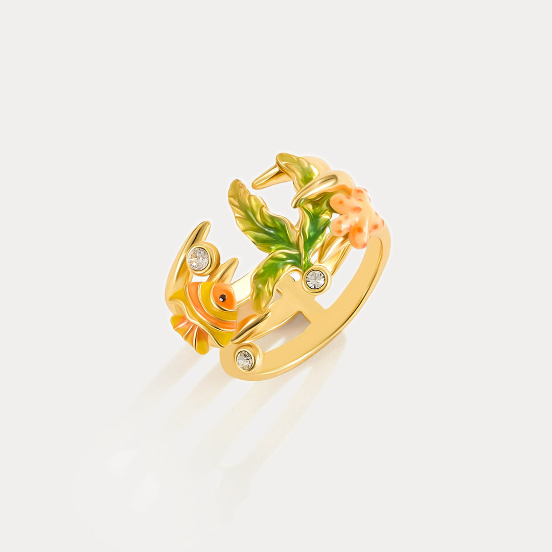 Selenichast Clownfish Ring Animal Jewelry
