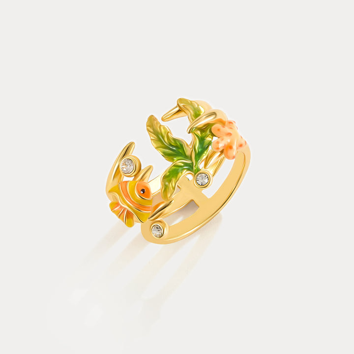 Selenichast Clownfish Ring Animal Jewelry