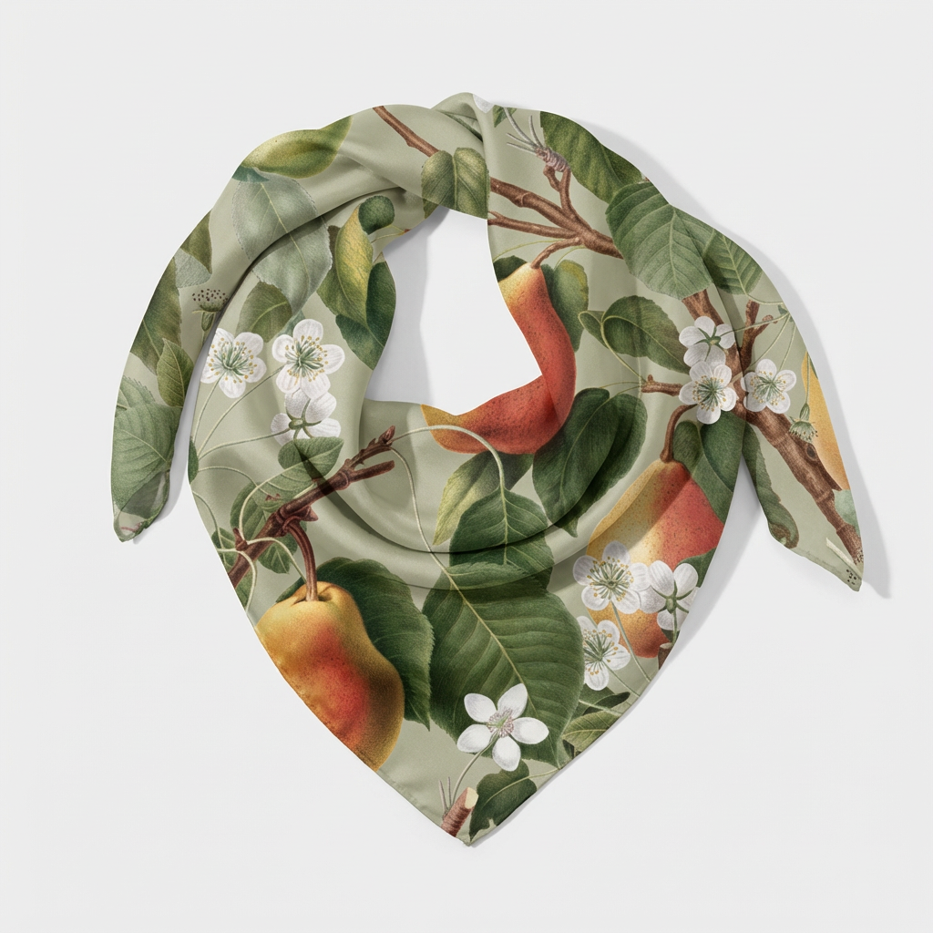 Pear Flower Square Scarf