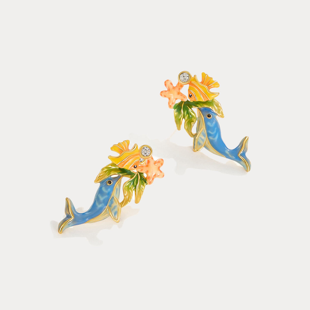 Selenichast Whale Earrings Animal Jewelry