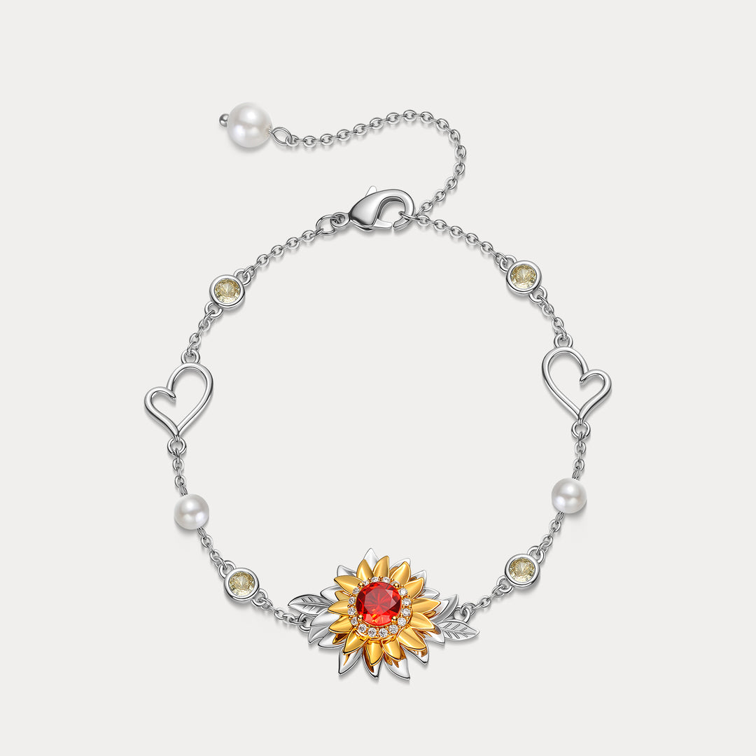 Selenichast Sunflower Heart Bracelet