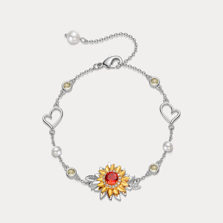 Selenichast Sunflower Heart Bracelet