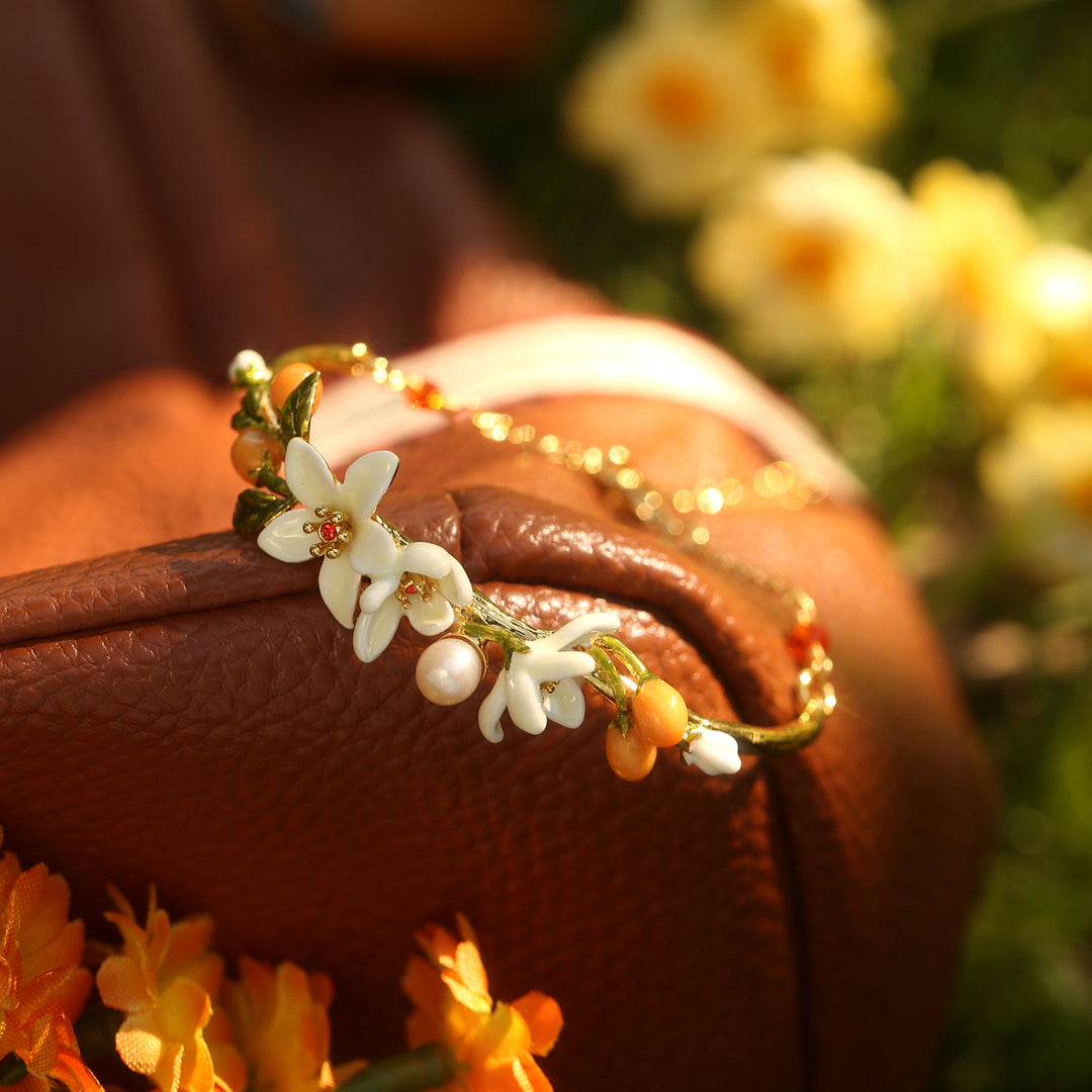 Delicate Orange Blossom Bracelet