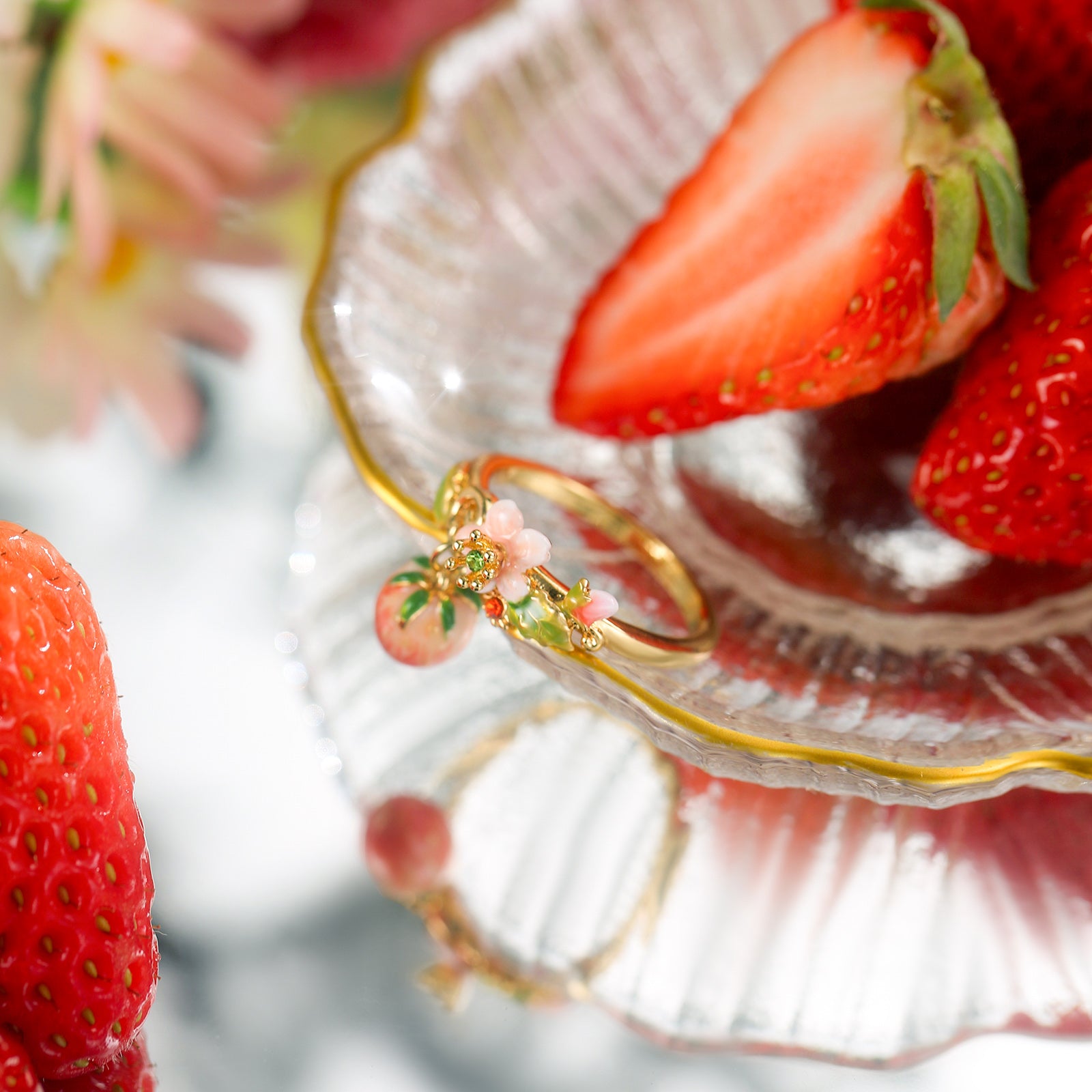 Strawberry Flower Ring