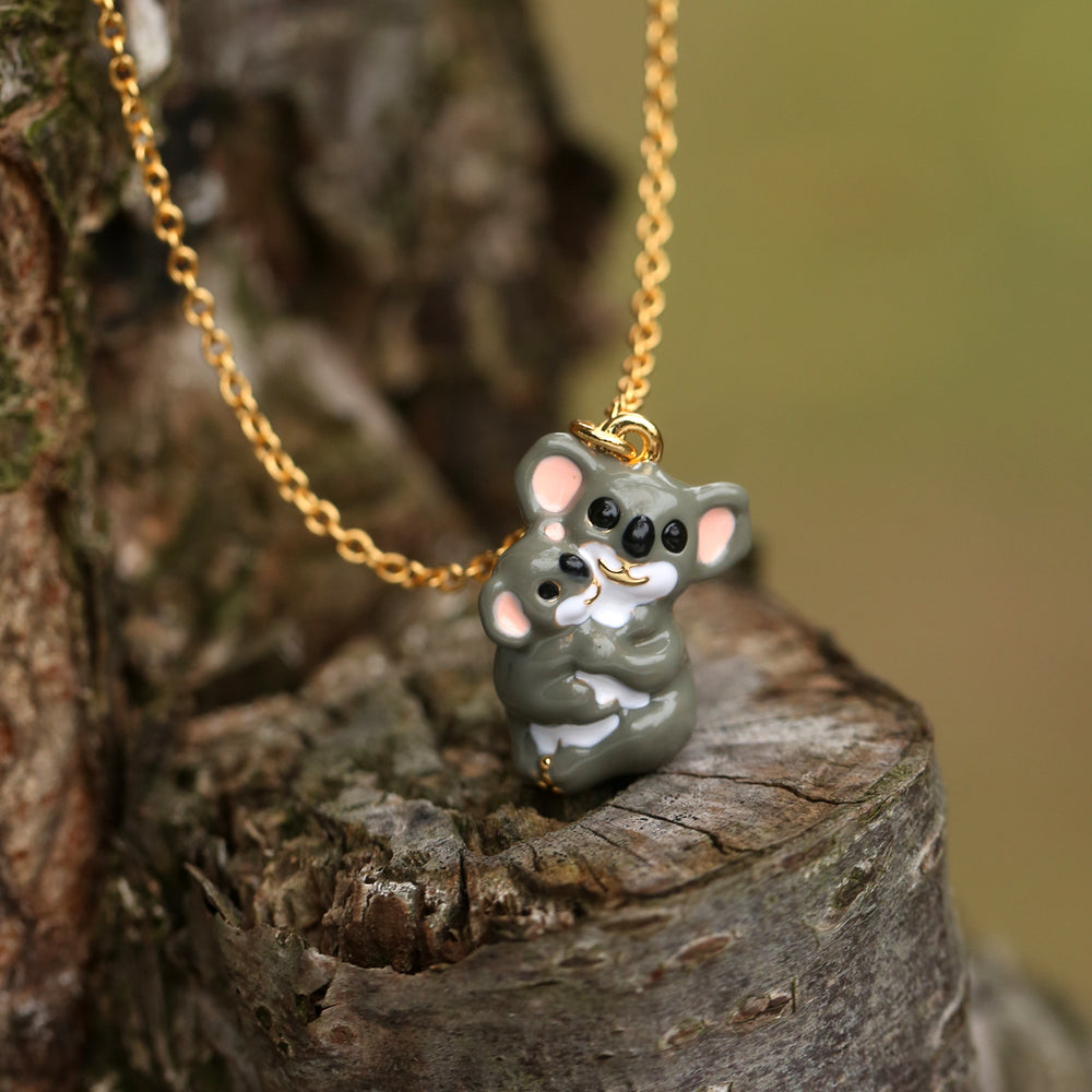 Koala Bear Pendant Necklace Gold