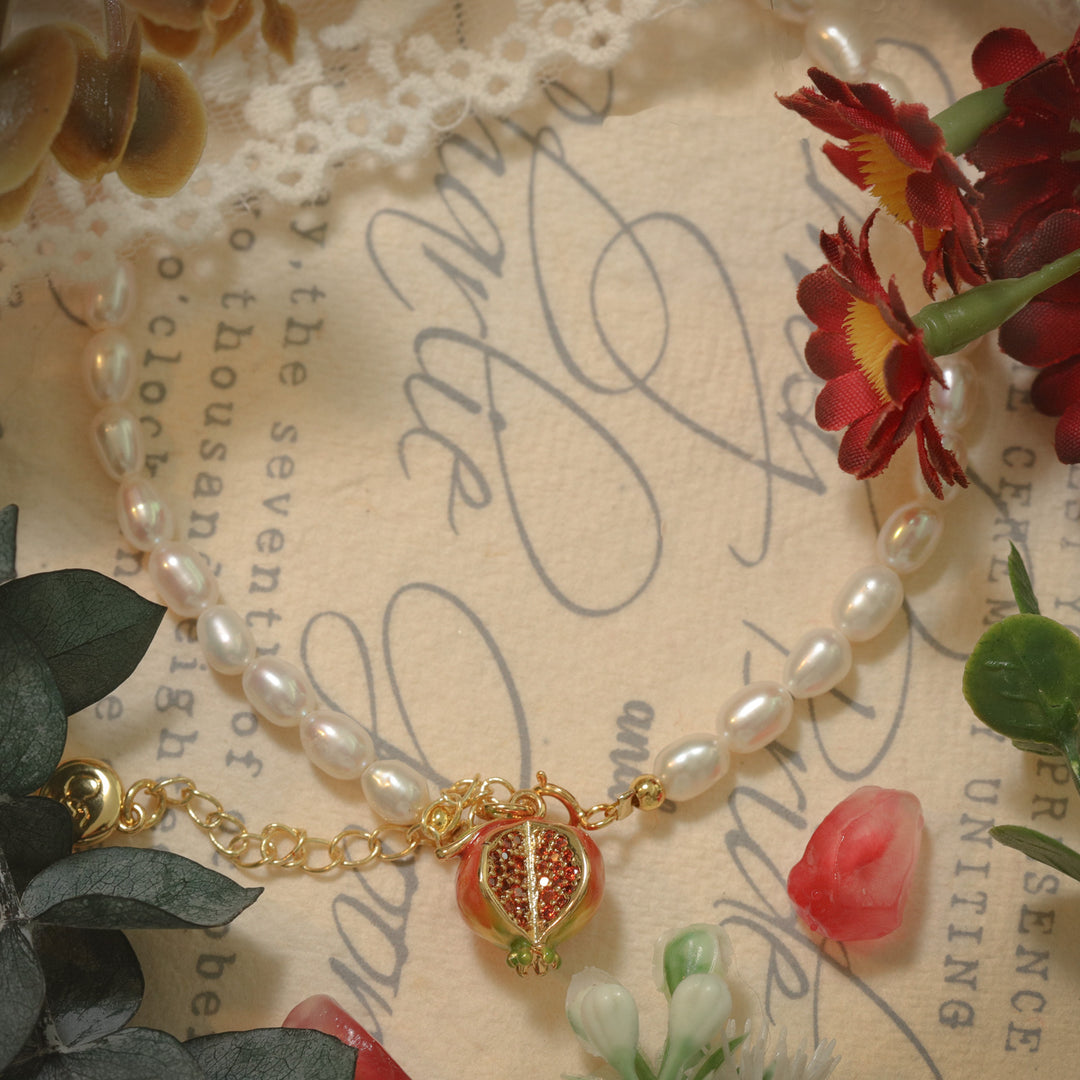 Selenichast Pomegranate Pearl Bracelet