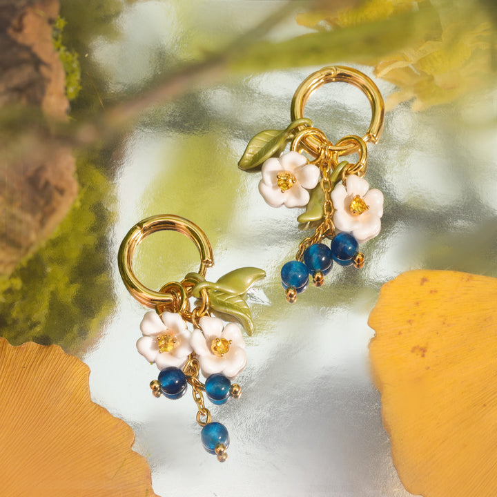 Blueberry Flower Earrings