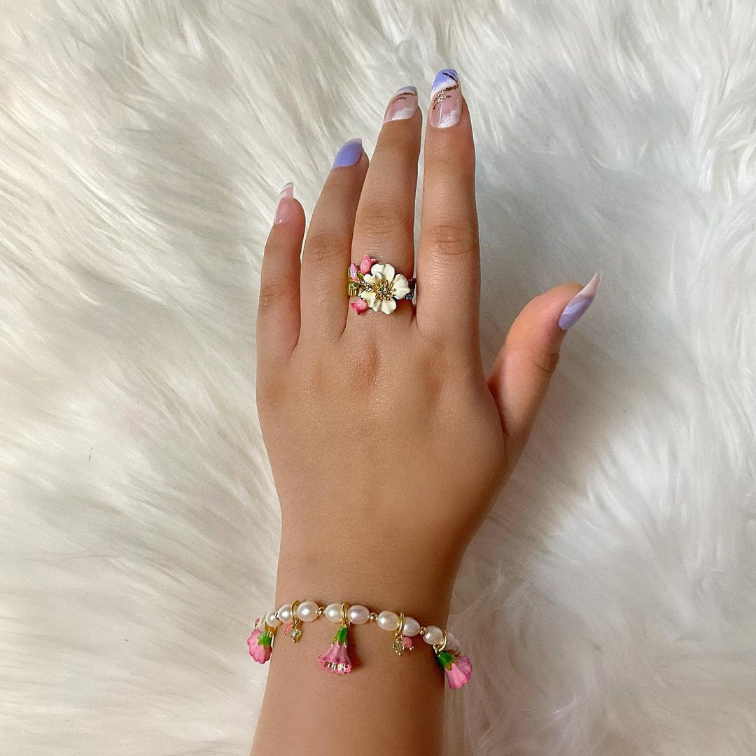 Raspberry & Lily of the Valley Ring for Influencer