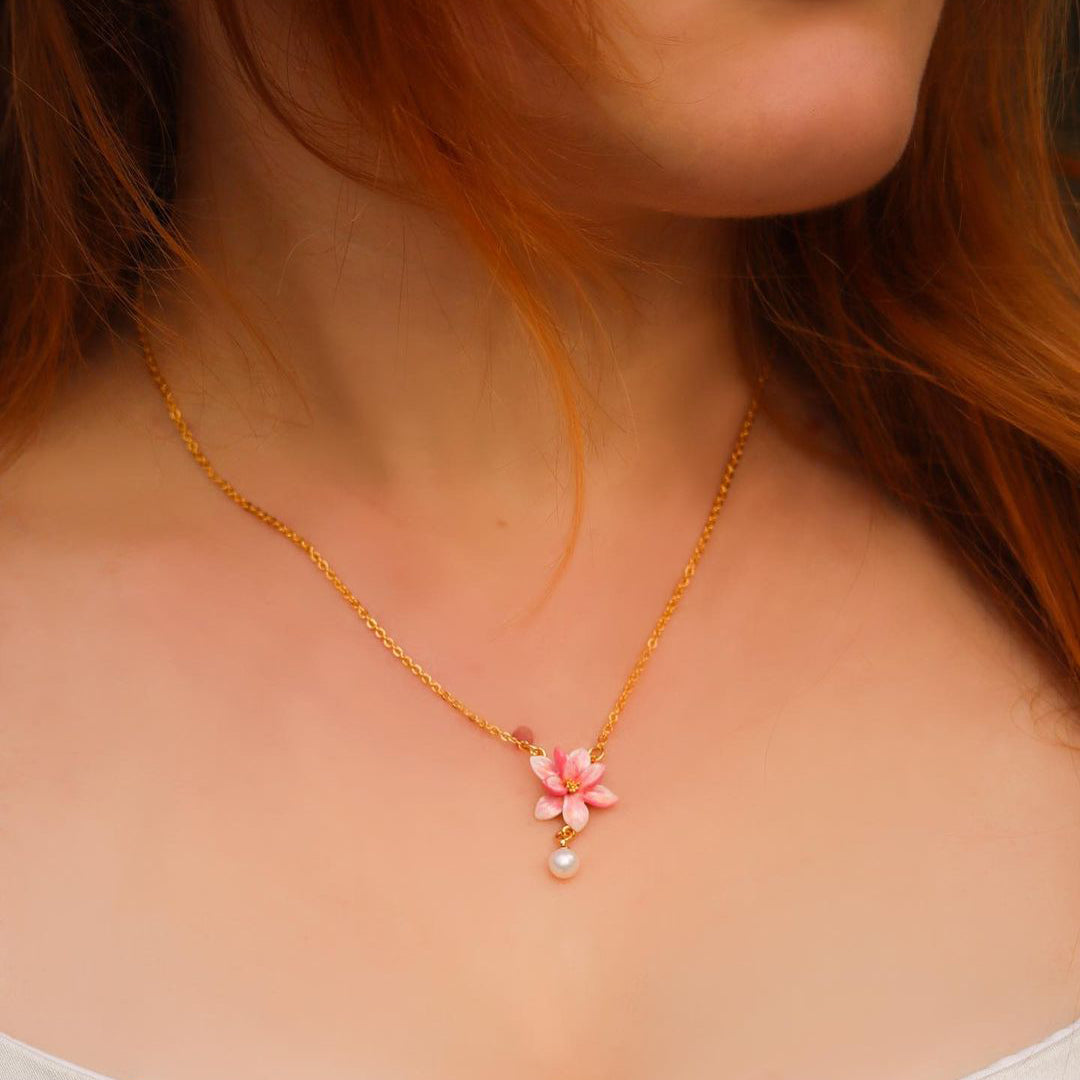 magnolia pendant necklace