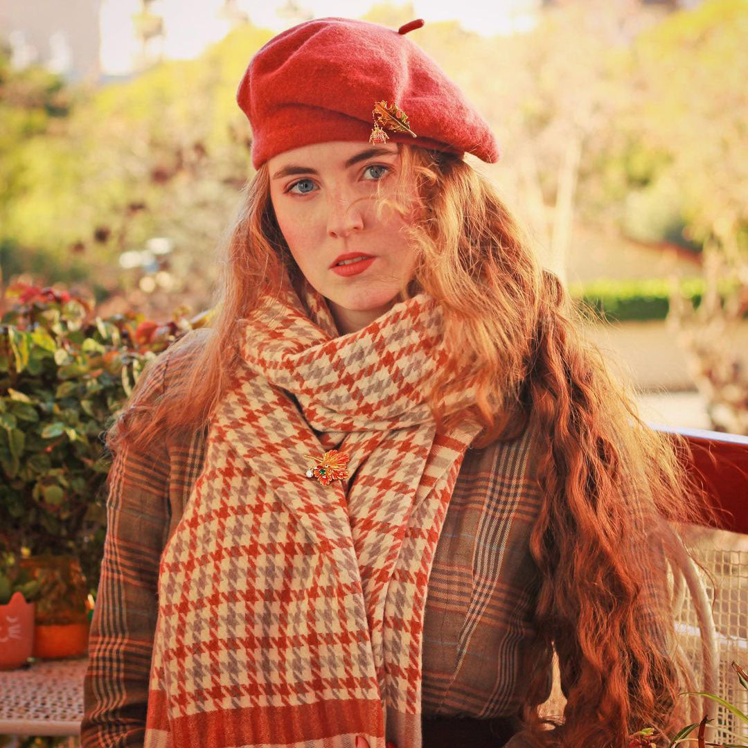 Ladybug Leaf Brooch for Influencer