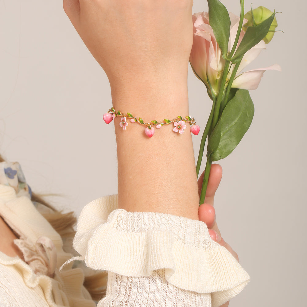 Peach Blossom Charm Bracelet