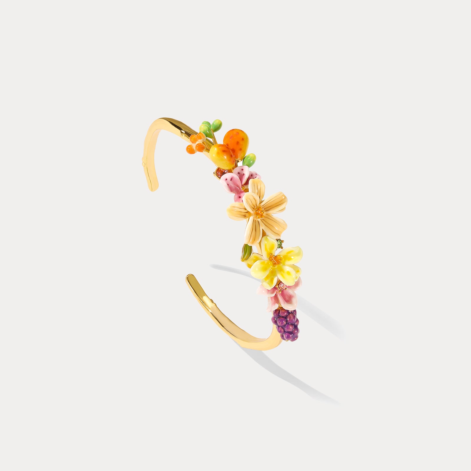 Sweet Fruit Flower 18k Gold Bracelet