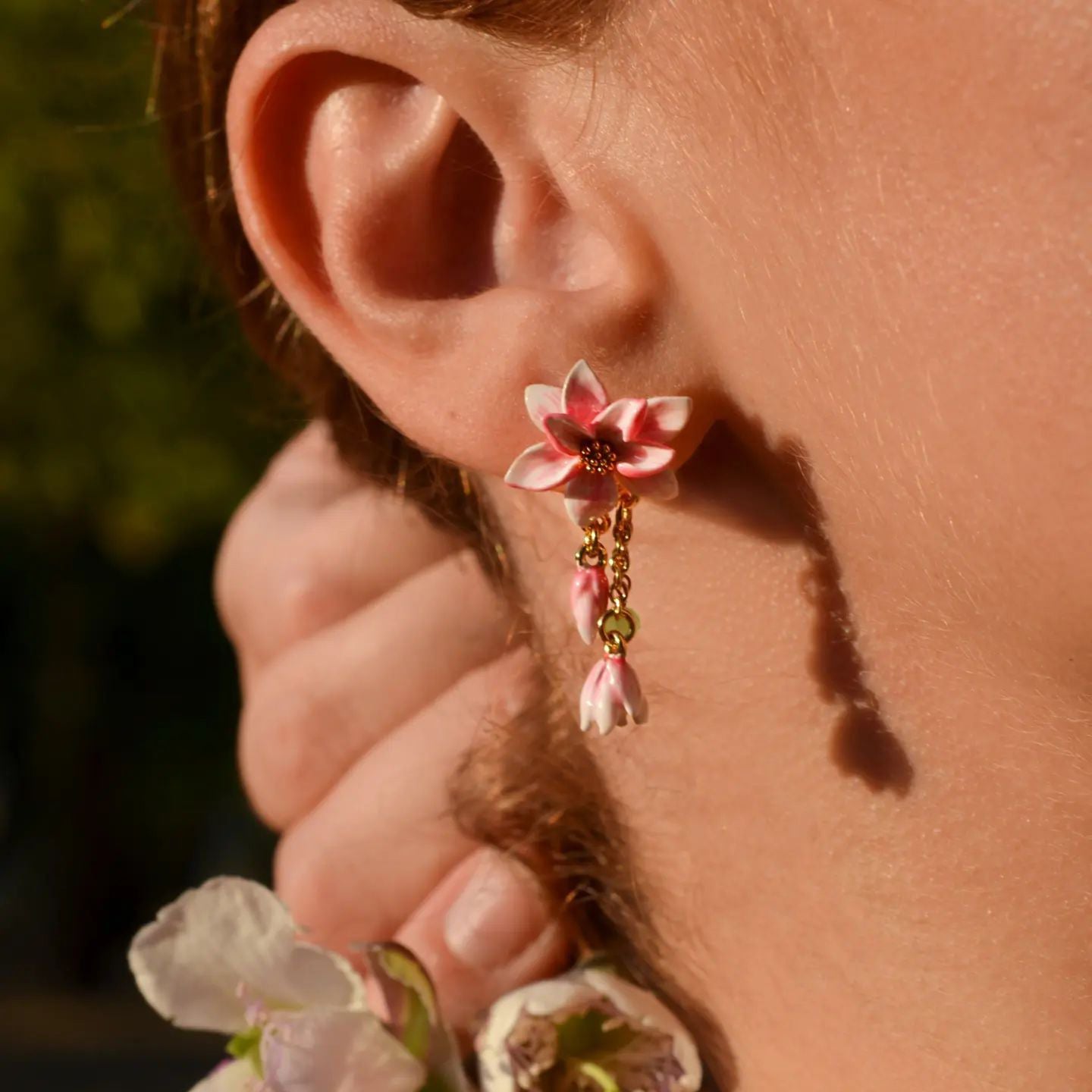 magnolia earrings for influencer
