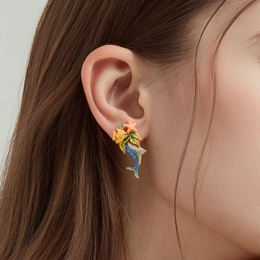 Selenichast Whale Earrings Animal Jewelry