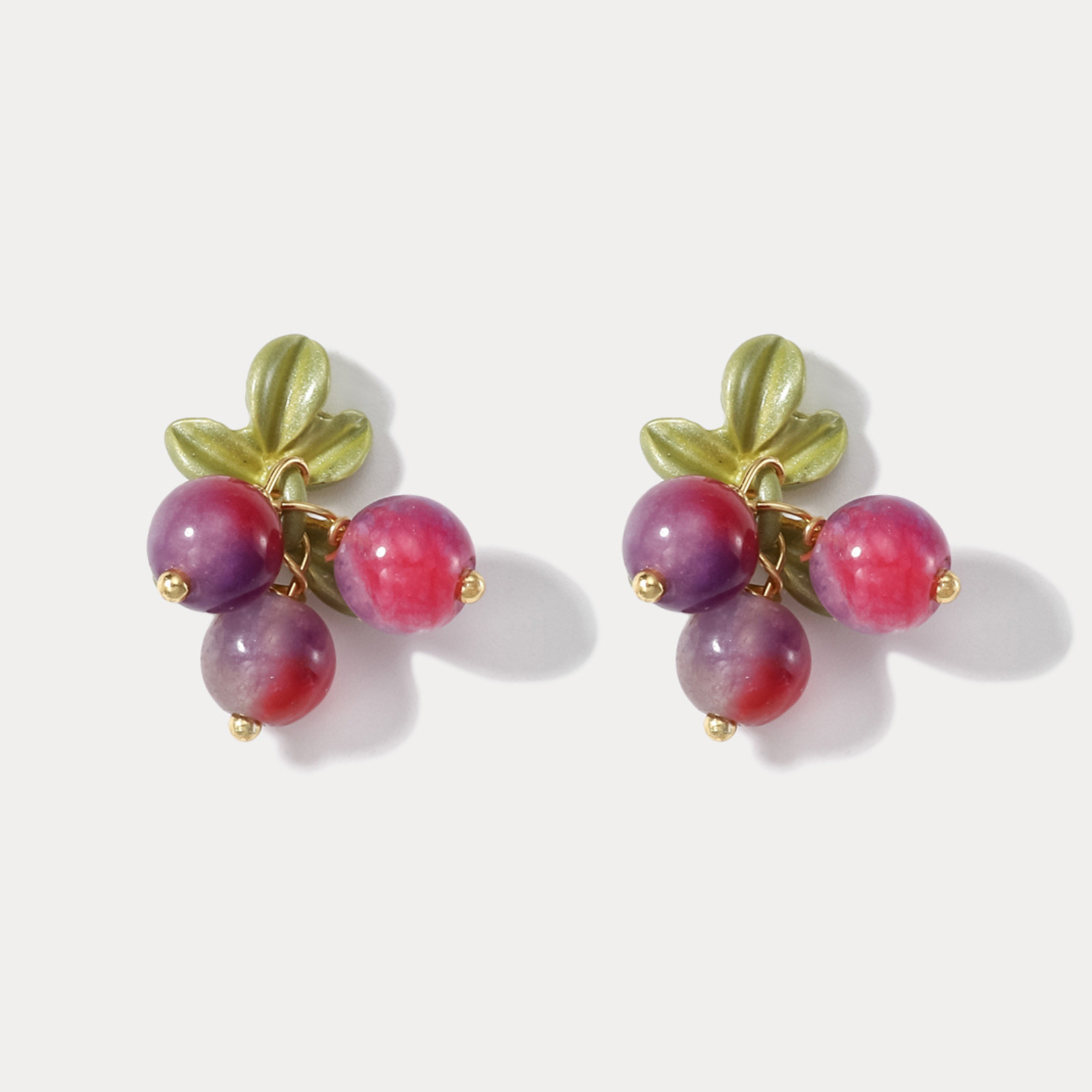 Purple Berry Stud Earrings