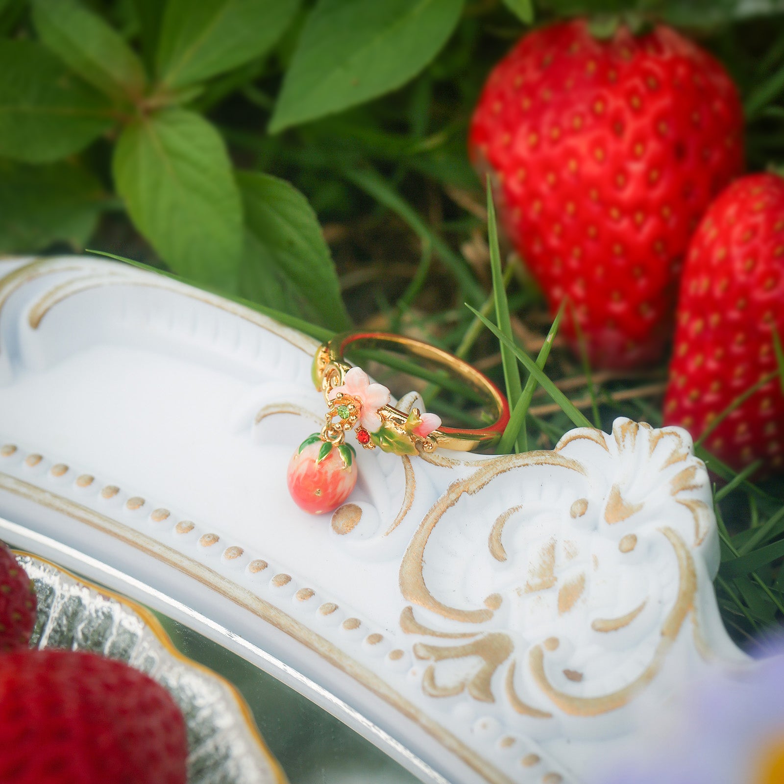 Strawberry Flower Ring