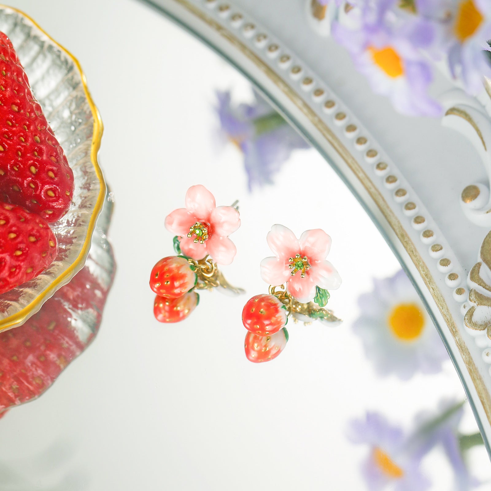 Strawberry Flower Earrings
