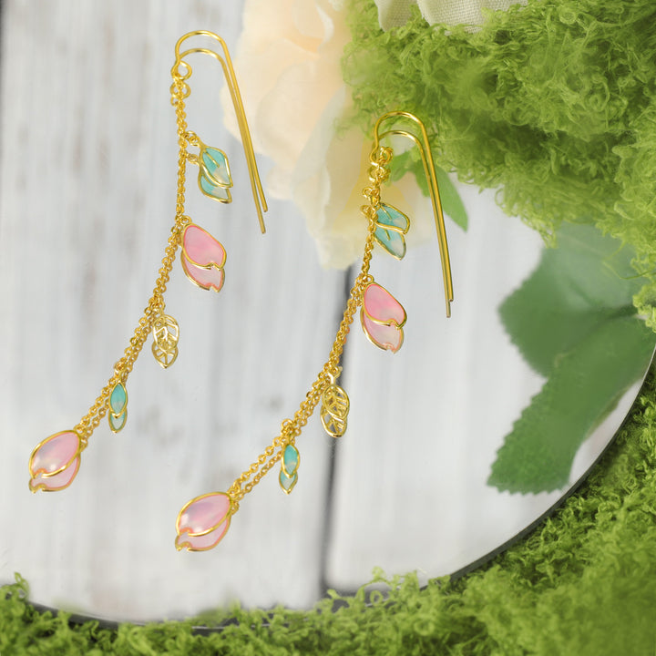 Sakura Flower Drop Earrings