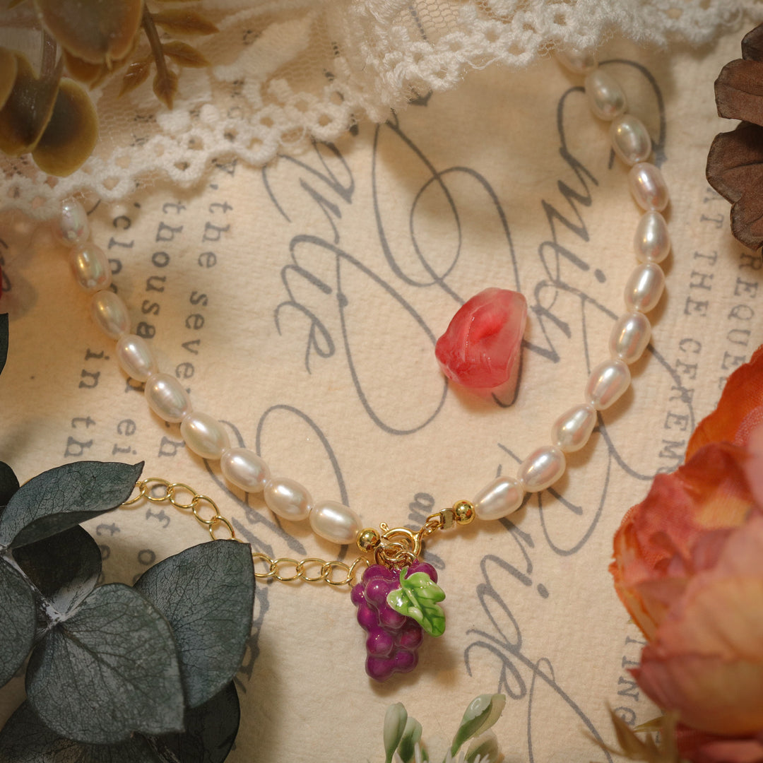 Bracciale di perle d'uva