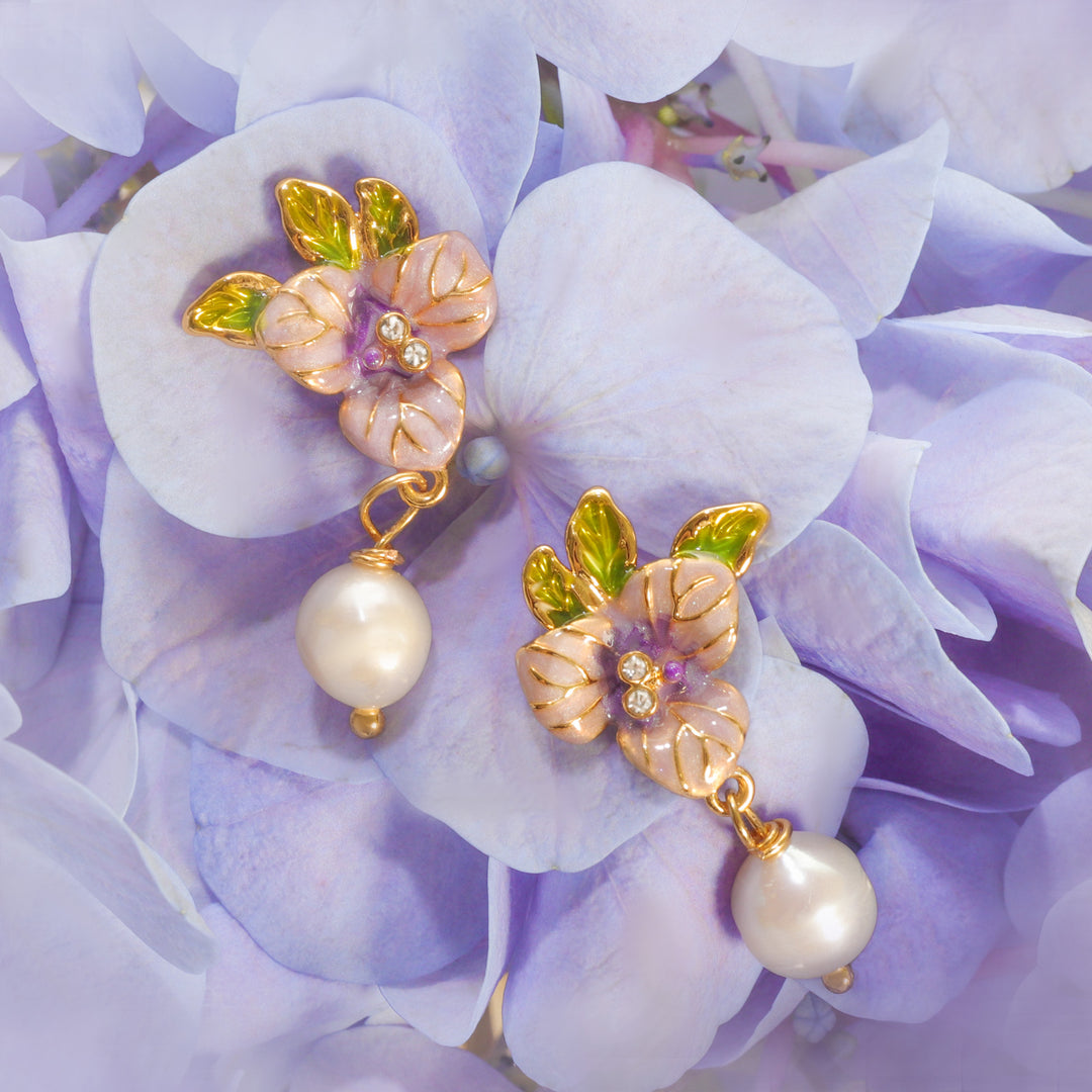 Pearl Flower Earrings