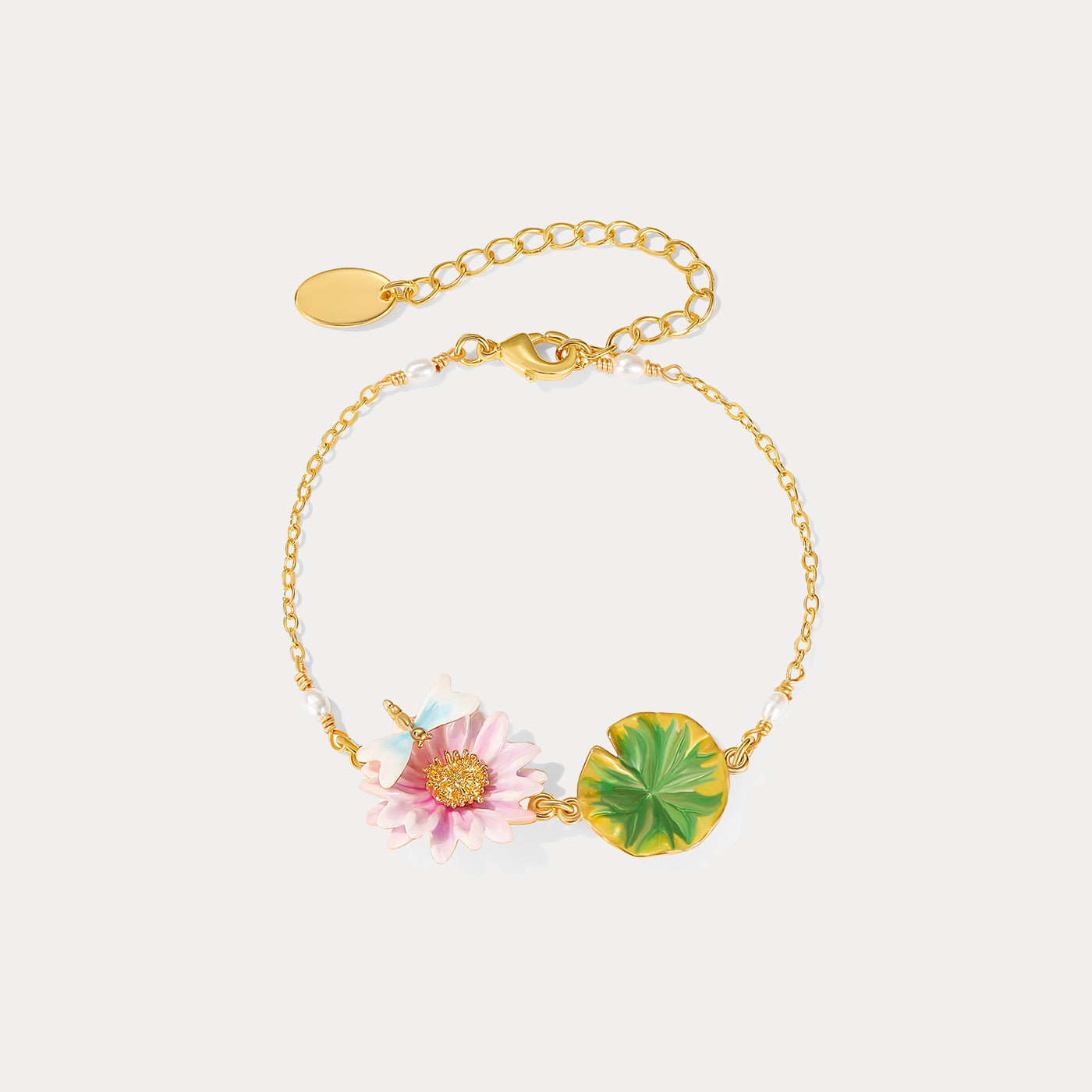 Selenichast Lotus Dragonfly Bracelet
